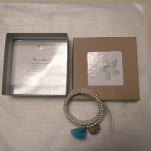 David Aubrey faux pearl tassel Aquarius bracelet